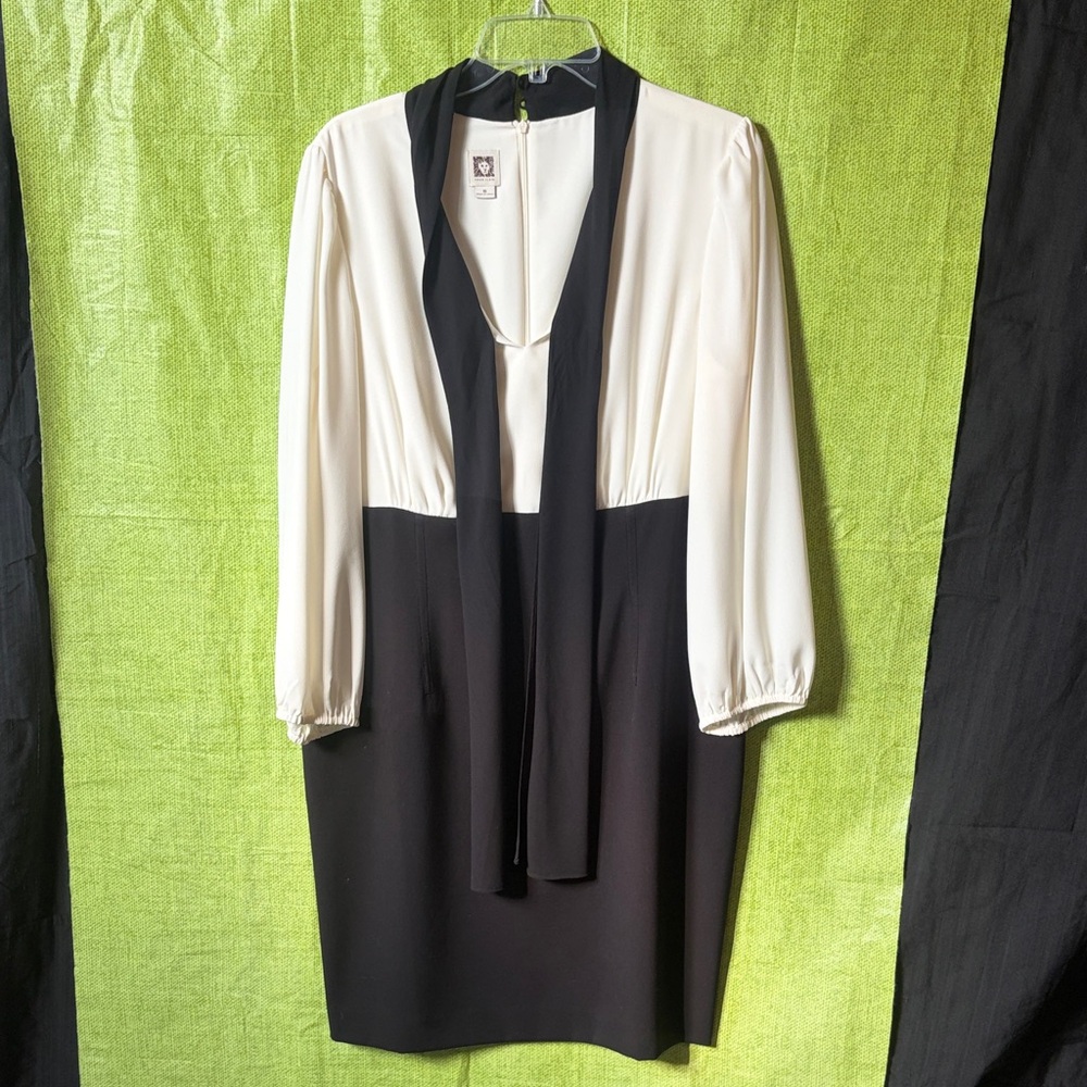 Anne Klein Black and White Wedding Guest Dress